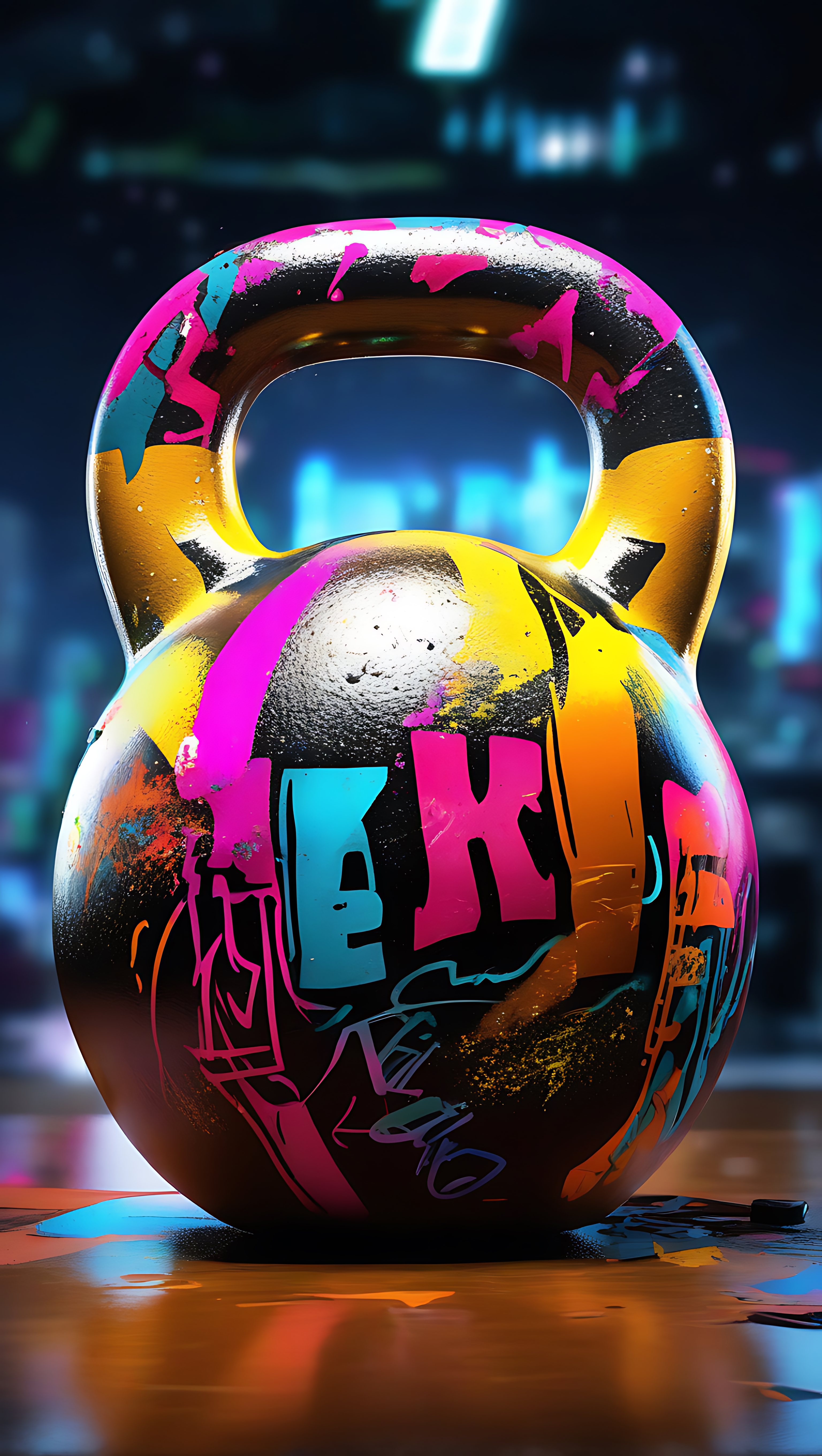 kettlebell-with-urban-street-art-inspired-design